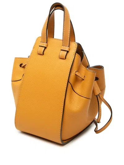 Pre-owned Loewe 2020 Mini Leather Drawstring Hammock Bag Satchel In Orange