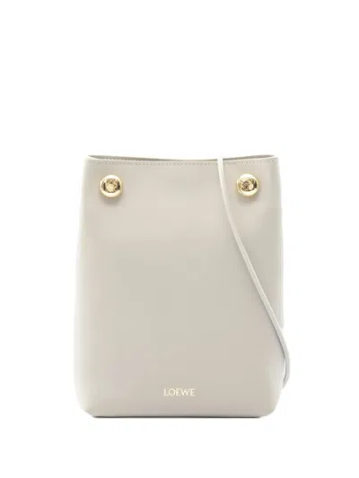 Pre-owned Loewe 2020 Pebble Leather Pouch Shoulder Bag In Neutral