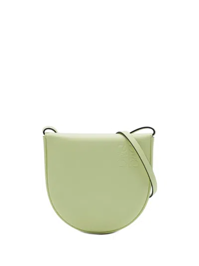 Pre-owned Loewe 2020 Small Leather Heel Pouch Crossbody Bag In Green