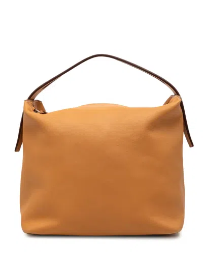 Pre-owned Loewe 2020-2026 Calfskin Handbag In Brown