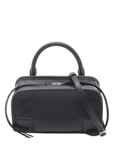 Pre-owned Loewe 2020-2026 Mini Leather Amazona 180 Satchel In Black