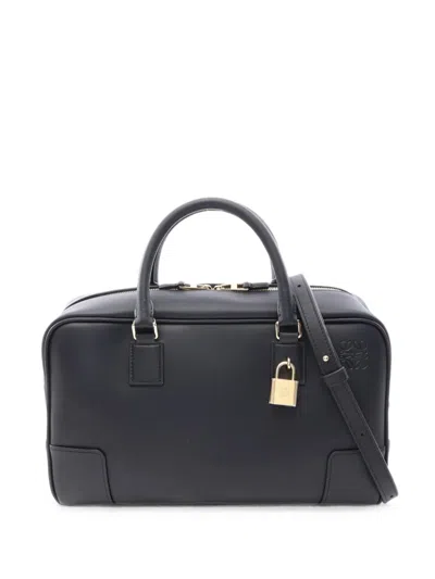 Pre-owned Loewe 2020s 28 Amazona Leather Tote Bag In 黑色