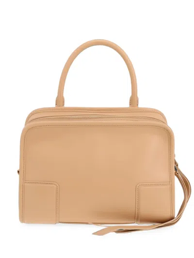 Pre-owned Loewe 2020s Amazona Leather Tote Bag In Neutrals