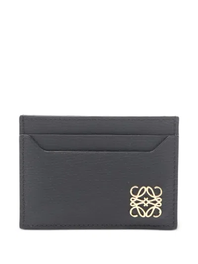 Pre-owned Loewe 2020s Anagram Card Case In Black