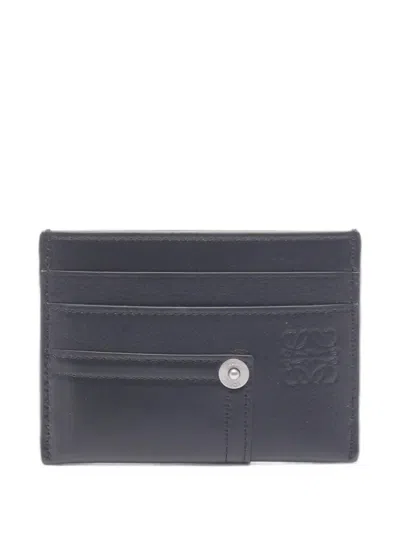 Pre-owned Loewe 2020s Anagram Card Holder In Black