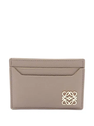 Pre-owned Loewe 2020s Anagram Card Holder In Neutrals