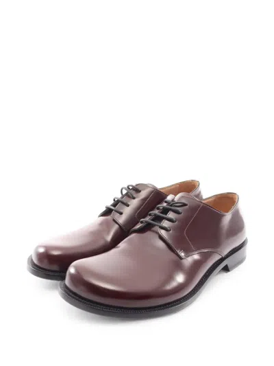 Pre-owned Loewe 2020s Campo Derby Shoes In 红色