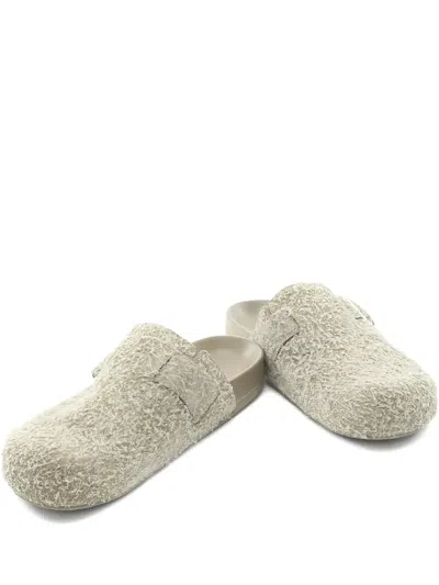 Pre-owned Loewe 2020s Ease Buckle Mules In Neutral