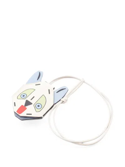 Pre-owned Loewe 2020s Futurist Cat Bag Charm In Neutral