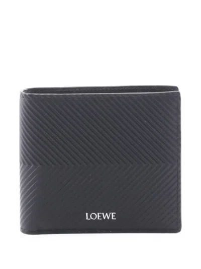 Pre-owned Loewe 2020s Leather Bifold Wallet In Black