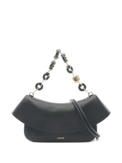 Pre-owned Loewe 2020s Medium Ola Leather Tote Bag In Black