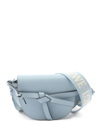 Pre-owned Loewe 2020s Mini Gate Shoulder Bag In Blue
