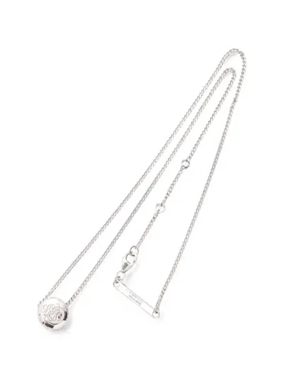 Pre-owned Loewe 2020s Pebble Necklace In Silver