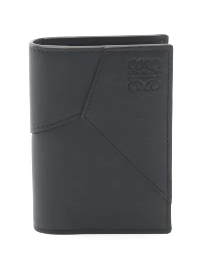 Pre-owned Loewe 2020s Puzzle Bifold Card Case In Black