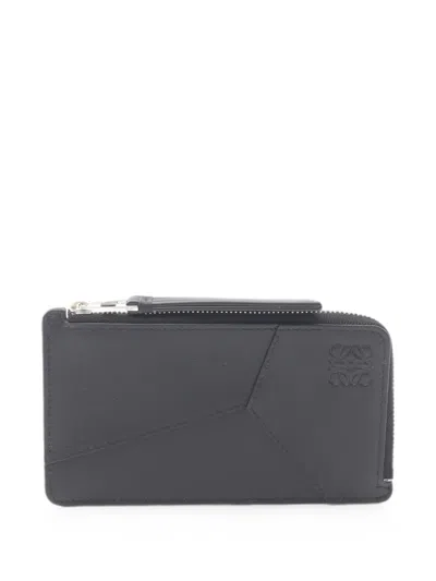 Pre-owned Loewe 2020s Puzzle Cardholder In Black