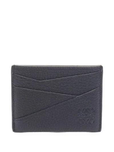Pre-owned Loewe 2020s Puzzle Edge Card Holder In Black