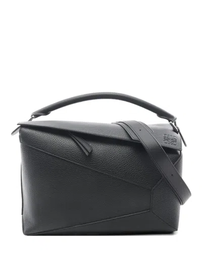 Pre-owned Loewe 2020s Puzzle Edge Handbag In Black