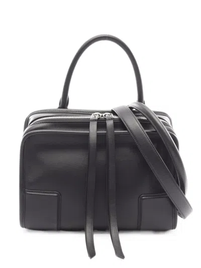 Pre-owned Loewe 2020s Small Amazona Tote Bag In Black