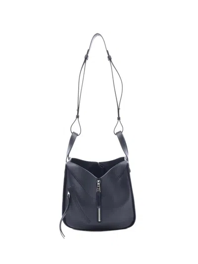 Pre-owned Loewe 2020s Small Hammock Leather Two-way Handbag In Black