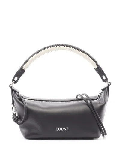 Pre-owned Loewe 2020s Woven-handle Tote Bag In Black