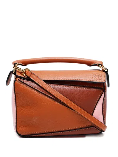 Pre-owned Loewe 2021-2025 Nano Puzzle Tote Bag In Brown