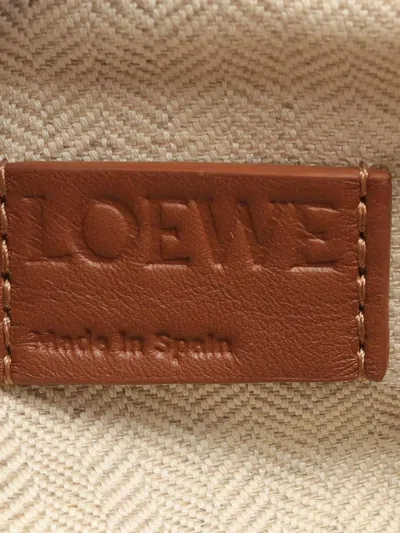 Pre-owned Loewe 2021-2025 Small Nappa Calf Landscape Puzzle Edge Satchel In Brown