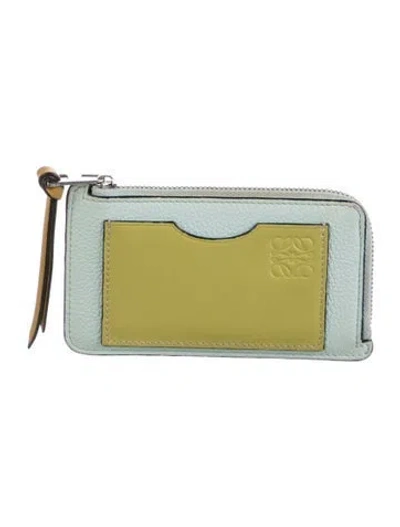 Pre-owned Loewe 2021 Calfskin Wallet In Blue