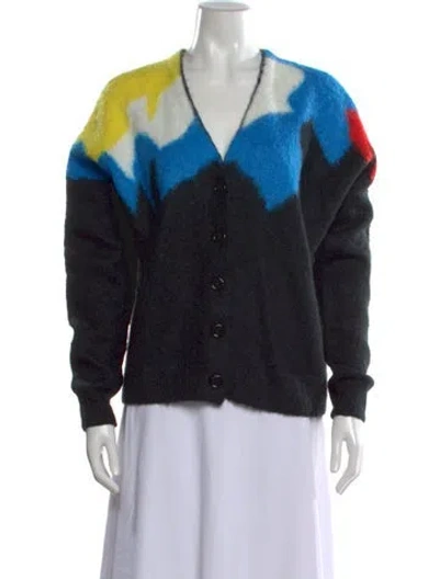 Pre-owned Loewe 2021 Colorblock Pattern Sweater In Black