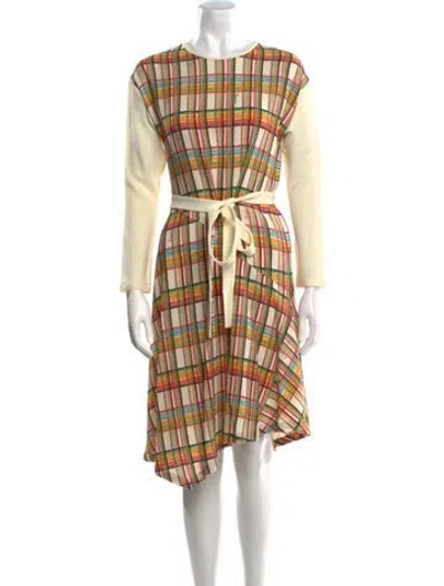 Pre-owned Loewe 2021 Knee-length Dress In Yellow