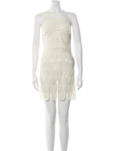 Pre-owned Loewe 2021 Mini Dress In Neutrals