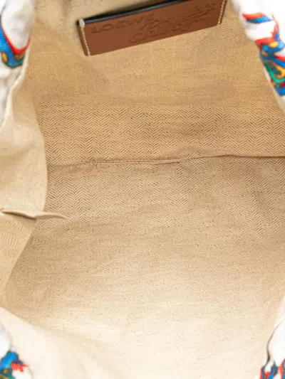 Pre-owned Loewe 2021 Paulas Ibiza Salamander Canvas Drawstring Pouch