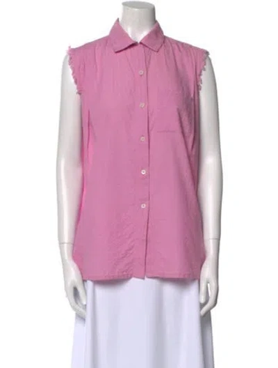 Pre-owned Loewe 2021 Sleeveless Button-up Top In Pink