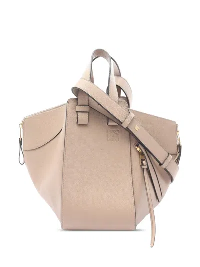 Pre-owned Loewe 2021 Small Grained Calfskin Hammock Bag Satchel In Brown
