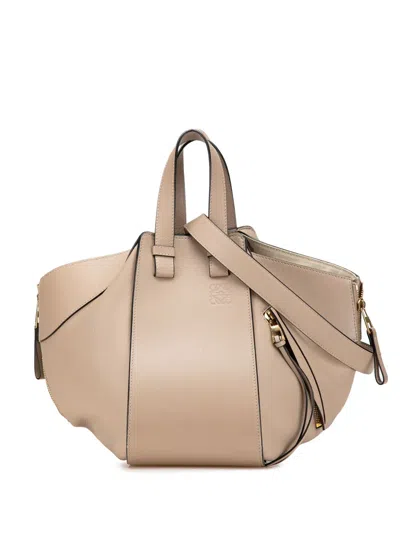 Pre-owned Loewe 2021 Small Leather Hammock Bag Satchel In Brown