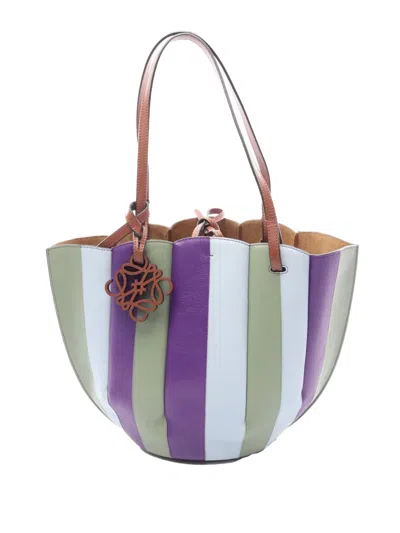 Pre-owned Loewe 2021 Small Leather Shell Tote Bag In Multi