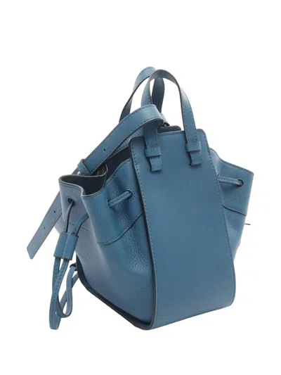 Pre-owned Loewe 2021 Studio Ghibli Spirited Away Boh Mouse Mini Leather Hammock Bag Satchel In Blue