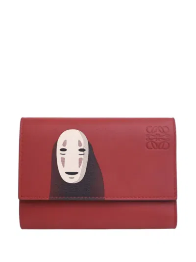 Pre-owned Loewe 2021 Studio Ghibli Spirited Away Kaonashi No Face Leather Wallet Small Wallets In Multi