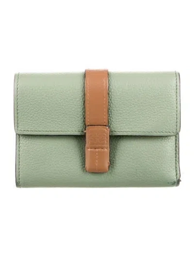 Pre-owned Loewe 2021 Tri Fold Anagram Compact Wallet In Multi