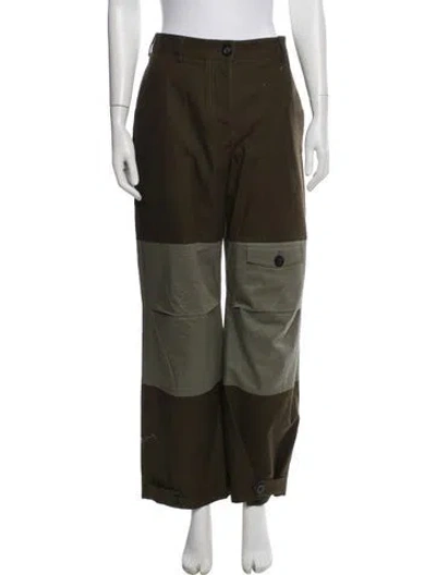 Pre-owned Loewe 2021 Wide Leg Pants In Green