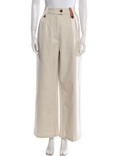 Pre-owned Loewe 2021 Wide Leg Pants In Neutral