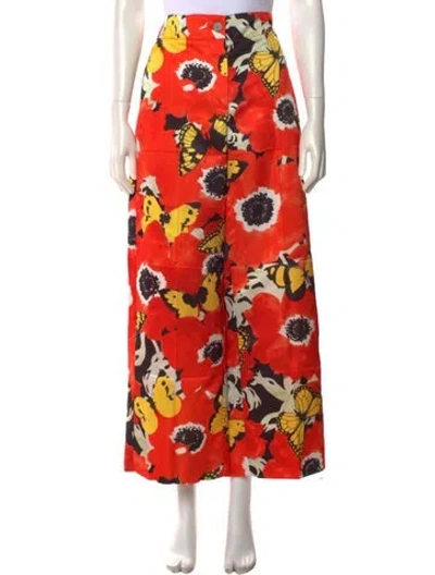 Pre-owned Loewe 2021 Wide Leg Pants W/ Tags In Red