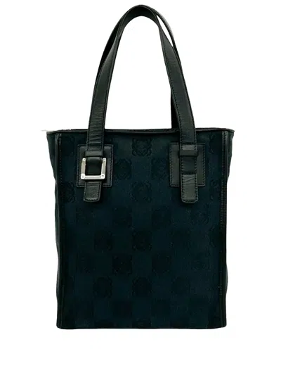Pre-owned Loewe 2021-2026 Anagram Canvas Tote Bag In Blue