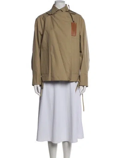 Pre-owned Loewe 2022 Anagram Coat In Neutral