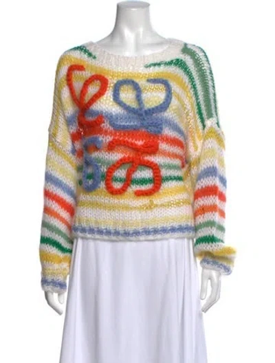 Pre-owned Loewe 2022 Anagram Sweater In Neutral