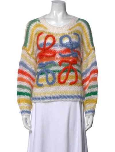 Pre-owned Loewe 2022 Anagram Sweater In Neutrals