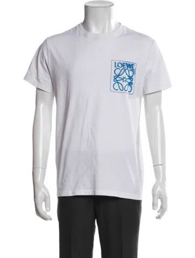 Pre-owned Loewe 2022 Anagram T-shirt In White