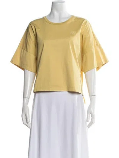 Pre-owned Loewe 2022 Anagram T-shirt In Yellow