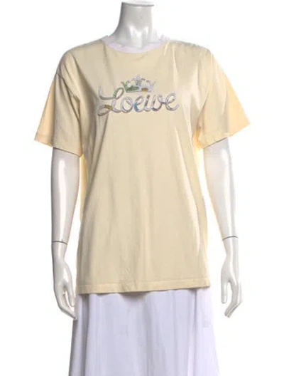 Pre-owned Loewe 2022 Ecru T-shirt In Neutrals