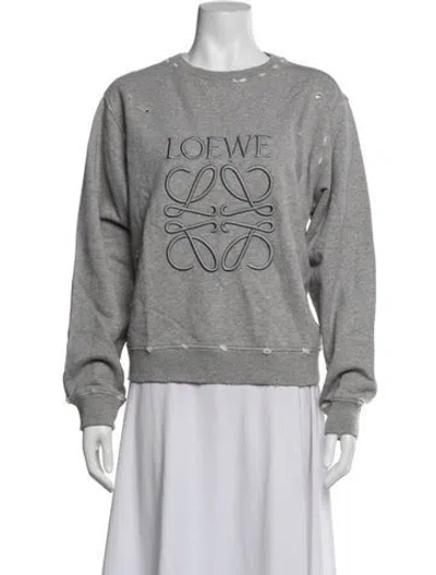 Pre-owned Loewe 2022 Graphic Print Sweatshirt In Grey