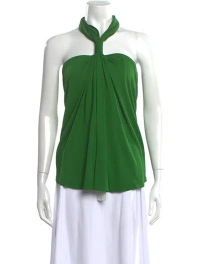 Pre-owned Loewe 2022 Halterneck Top In Green